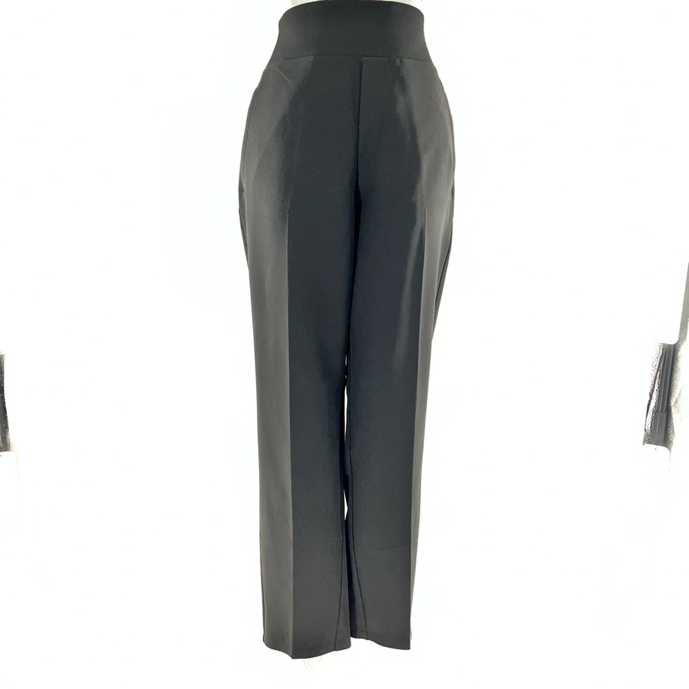Athleta Black Women's Athleisure Black Knit Trousers Go from Work to Play-Siz 10